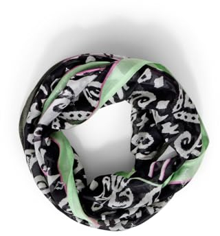 CECIL Damen B572440 Loop Schal mit Print, Black, A