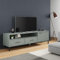 Iiaky TV-Schrank Oslo mit Metallbeinen Grau Massivholz Kiefer Wohnwand Wohnzimmer Fernseher Schrank TV MöBel TV Sideboard TV Unterschrank