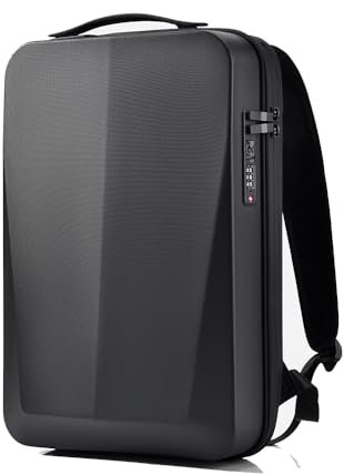 XINYASEE Mochila Rígida de Gran Capacidad - Mochila Expandible para Viajes de Negocios - Mochilas para Portátiles de Hombre y Mujer - Impermeable Antirrobo (Negro)