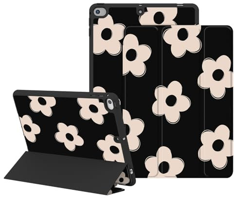 Lornpa Case for iPad Mini 5/4 (7.9 inch, 2019/2015), Protective Case with Pencil Holder, Auto Wake/Sleep Trifold Smart Stand Cover for iPad Mini 5th/4th Generation Gen, Black