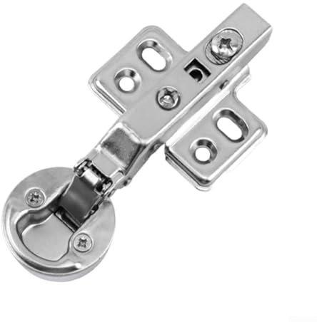 Bisagra de gabinete de vidrio de 26 mm Mini Copa Bisagra de cierre suave para puerta delgada Cubierta completa Bisagra de gabinete oculta Plata (recta)