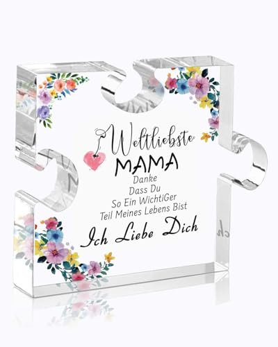 VivaJoy Geschenke für Mama, Geben besondere personalisierte Geschenke Acryl Puzzle dekorative Mama Geschenk, Geschenk für Mama Acryl Gedenkgeschenke