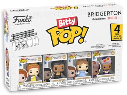 Funko Pop! Bitty : Netflix - Penelope 4pk, Penelope Featherington, Simon Basset, Daphne Bridgerton, Queen Charlotte - 2,2 cm (2,2 cm) - Bridgerton Collectable