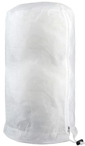 Winterschutz für Pflanzen, 80g/m² Pflanzenschutz winter mit Kordelzug, Reißverschluss, Befestigungsclips, Garden Winterschutz für kübelpflanzen,Dickes Material,Waschbar,Reißfest (200x240cm, Weiß)