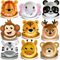 KEAGAN Lot de 90 assiettes jetables en carton en forme d'animal - Assiettes jetables pour fête prénatale - Pour anniversaire, fête prénatale, fête sur le thème de la jungle