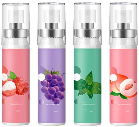 Spray Per L'alito Per L'alitosi,Spray Per Alito Cattivo,Spray Alito Fresco,Alito Fresco,Alito Cattivo,Spray per L'alito Orale,Rinfrescante 'Alito Per L'Igiene Orale 4PC