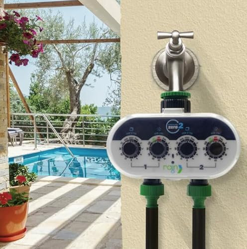 Centralina da Rubinetto Rain Zero Pressure 1 zona 2 zone Irrigazione Manuale Orto Giardino (2 ZONE)