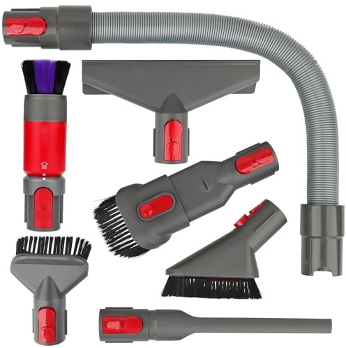 Fullclean Attachment Kit for Dyson Cordless Vacuum Cleaner Gen5 V15 V12 V11 V10 V7 V8 Absolute Detect Cyclone Mattress Outsize Vacuum Cleaner Accessories Bundle Replacement Brush Tools