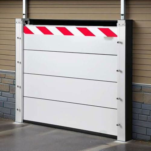 Paratia Antiallagamento 5.5X0.7FT Paratia Antiallagamento per Porta Guarnizione Porta Garage Barriera Antiallagamento Riutilizzabile Barriera di Protezione Contro Le Inondazioni In Alluminio HXQSL(1.5