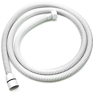 Barre de douche réglable avec support de levage - Colonne de douche coulissante blanche pour salle de bain - Tuyau de douche inclus - Installation facile - Design durable et élégant.