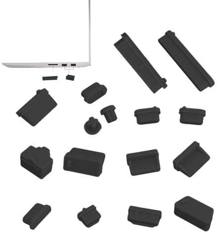 Anti -Staub -Stecker -Set - Silikon -Computer -Port Cover, Laptop Stopper Kit | 16pcs Usb Rj45 Audio Typ C -Stecker, Soft Protective Caps Mit Einfachem Einsatzentfernungsdesign Für Pc -Geräte, Deck -S