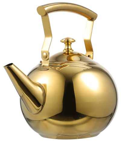 SHINEOFI Teiera in Acciaio Inossidabile da 10 L Filtro Integrato Bollitore per Fornello a Gas Manico Ergonomico Teiera per Casa e Ristorante Superficie Lucida Facile da Pulire