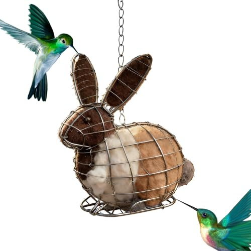 Nistmaterial für Vögel, Gartenhaus, wiederaufladbar | Nistkästen für den Außenbereich für Vögel – für Garten, Hof, Terrasse, Frühling, Spatzen, Rotkehlchen