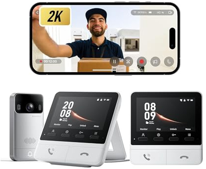 SwitchBot Videoportero con Pantalla a Color de 4,3 Pulgadas, Monitor extendido de 4,3 Pulgadas para Timbre de vídeo Inteligente, Monitor para intercomunicador