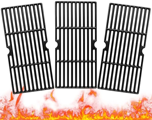 463343015 Gusseisen Grillroste für Charbroil Advantage 4 Brenner 3 Stück | Fits CharBroil Advantage 463344116 463344015, 43x63 cm Grillrost für Enders Boston 3, Landmann Triton 3, Barbecook Siesta 310