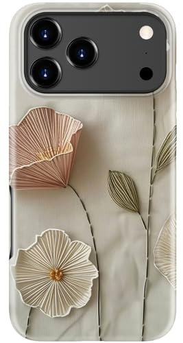 ESDOT für iPhone 17 Pro Hülle, Süßes Blumenmuster, Kabelloses Laden | Zweischichtige Hartschale mit Silikonhülle – Ästhetische Y2K-Schutzhülle mit Blumenmuster für Damen und Mädchen