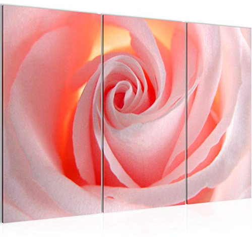 Runa Art Roses Fleurs Peinture Tableau Salon XXL Rose Bouquet De Fleurs 120 x 80 cm 3 Parties Decoration Murale 202731b