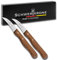 SCHWERTKRONE® Schälmesser gebogen Premium 2er Set [MADE IN SOLINGEN - GERMANY] - Gemüsemesser Obstmesser - Küchenmesser klein scharf - Schneidemesser Kartoffelschälmesser - Allzweckmesser (2x 15,5 cm)