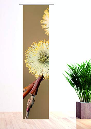 gardinen-for-life Flächenvorhang Flos 260 cm hoch, 60 cm breit - Schiebevorhang - Schiebegardine, Ruhe - Tolles Naturmotiv - Blume