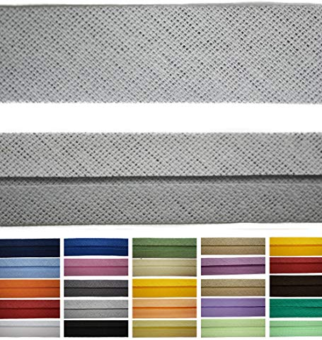 Roban Fashion Baumwoll Schrägband 12mm breit Textilband Blende in 24 Farben