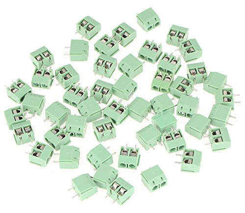 50 Teile/satz Anschlussblock-Anschluss,PCB Universal Schraubklemmenblock-Steckverbinder 2 Pin 5mm, Verbinder