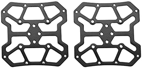 1 Paar Aluminiumlegierung Fahrrad Fahrrad Klickpedale Plattform Adapter für SPD(Schwarz)
