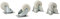 White Fire 3165114 Roues pour Barbecue