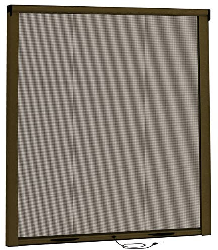 Zanzariere a Rullo per Porta Finestre Kit Fai Da Te Zanzariera Avvolgibile Riducibile In Alluminio Bianco Marrone Bronzo e Varie Misure (120x170, Bronzo)