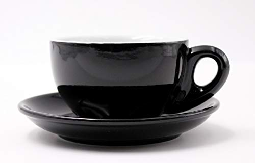 Nuova Point dickwandige Lattetasse PALERMO schwarz 260 ml - 6 Tassen
