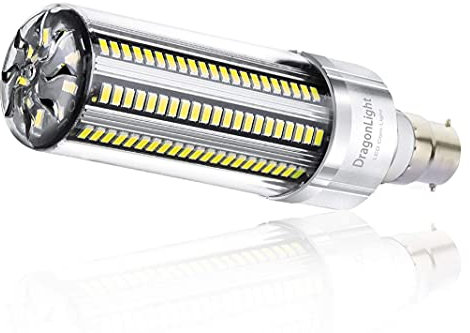 DragonLight 60W Super Bright B22 Bayonet Cap LED Corn Light Bulb(500 Watt Equivalent) - 6000K Daylight 7200 Lumens for Residential and Commercial Ceiling Lighting - Garage Warehouse Workshop