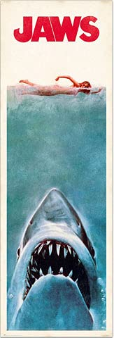Jaws - Der weiße Hai - Poster Plakat Druck - Grösse 53x158 cm