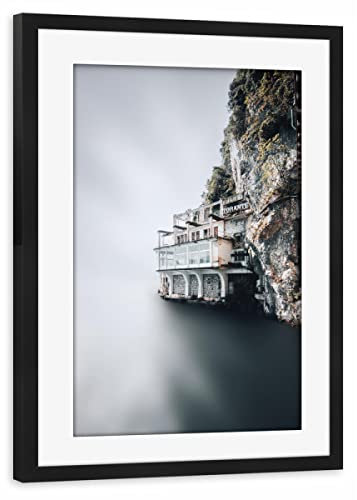 artboxONE Poster mit Rahmen schwarz 45x30 cm The Lake Hotel von 2B Optik - gerahmtes Poster