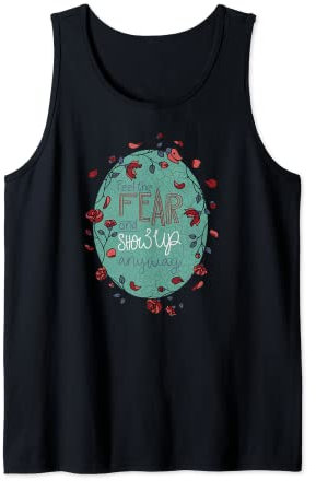 Mel F. Arts Fühle die Angst und tauche trotzdem auf Monster Roses Tank Top