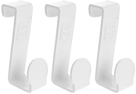 Kisangel 3pcs Potty Hook Toilet Tank Hooks Potty Ring Hook Bathroom Wall Hangers Plastic Hanging Hook Punch Free Cabinet Hook for Hanging Training