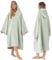 Brentfords Handtuch Poncho für Erwachsene, mit Kapuze, groß, zum Schwimmen, Surfen, Strand, saugfähig, Mikrofaser, Wickeltuch, für Männer, Jungen, schnell trocknend, Bademantel Salbeigrün