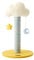 Habiba Cat Tree Creativity Cat Tree White Cloud Modeling, Cat Activity Tower with Colorful Jute Scratching Posts, Protect the Furniture Indoor