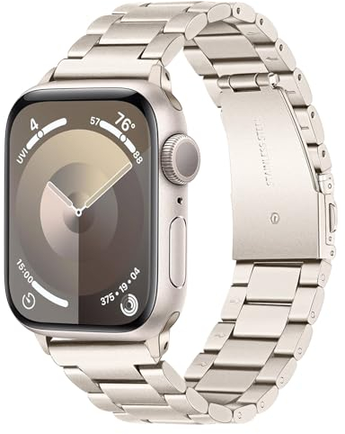 TRUMiRR Ersatz für Apple Watch 10mm 46mm/9 8 7 45mm/SE(2.Generation) 44mm, Mesh Gewebte Edelstahl Uhrenarmband Metall für iWatch SE Serie 10 9 8 7 6 5 4