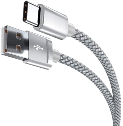 NWNK13 USB C Cable Type C Fast Charging Cable For Nokia G50 / G20 / G21 / G11 / G11+ / G10 Android Phone Charger Lead Wire Sync Cord for Nokia X20 / X10 / 6/8 / 3 (3m, Silver)