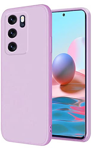 Yarxiawin Custodia per OPPO Reno 6 Pro Plus 5g Sottile Rosa, Setosa al Tatto per OPPO Reno 6 Pro Cover Silicone Morbido Antiurto Case Carino Anti-impronta Estetica (Purple)