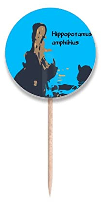Hippopotamus - Palillo de dientes de agua dulce grande para decoración de fiestas