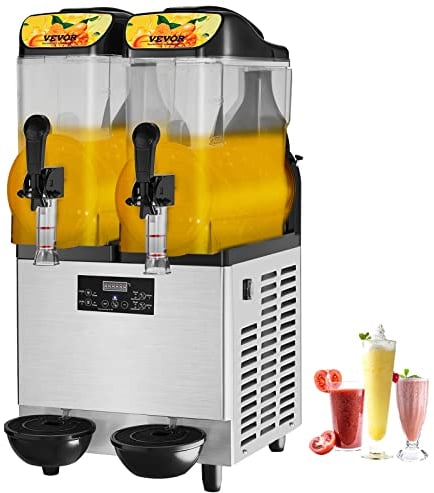 VEVOR 840281553808 Macchina per Granita, Stainless Steel, Giallo