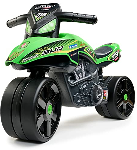 FALK - Laufrad Moto Bud Racing – Grün – Breite sichere Räder – ab 2 Jahren – 40% recycelter Kunststoff 502BR