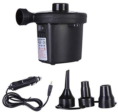 Electric Air Pump, Quick-fill Inflator and Deflator Pump for Air Mattress Air Bed Paddling Pool Swimming Ring Camping Inflatables Airbed Pump with 3 Nozzles