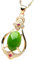 WEAV Echte Rose & Gold Jade Halskette Anhänger Für Frauen Brincos Goldschmuck Bijoux Femme Jade Bizuteria Kette Halskette