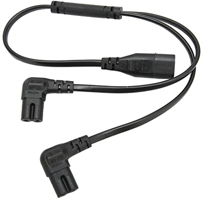 IEC320 C8 Dual C7 Splitterkabel mit 1 Eingang und 2 Ausgängen für LCD-Schreibtischlampe