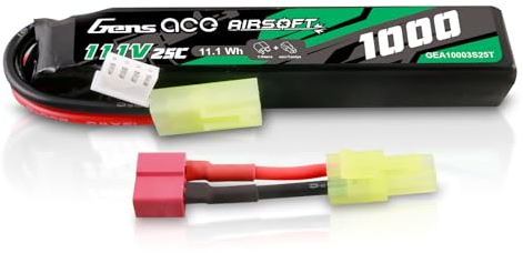 Gens ace 3S 1000mAh 25C 11.1V 3S1P Lipo Airsoft akku mit TMY Stecker,für Modelle Airsoft
