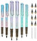 OFFCUP Ewiger Bleistift Metall, 6 Stück Tintenlose Bleistifte Ewig, Unendlicher Bleistift mit Radiergummi, Magischer Bleistifte mit Wechselkopf Magic Pencil Infinity für Erwachsene Studenten -Gradient