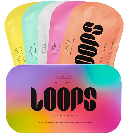 LOOPS Variety Loop Kit - Hydrogel Korean Face Masks, 5 Masks