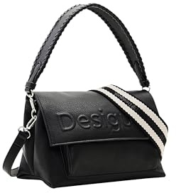 Desigual Women's Half Logo 24 Venecia Accessories PU Across Body Bag, Black