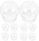 ifundom 10 Stücke DIY Schneekugel 270ml Plastik Saftflaschen zum Befüllen Weihnachten Geschenkbox Bonbonglas mit Deckel Süßigkeiten Glaskuppel Glashaube Transparente Leere Smoothie Flaschen